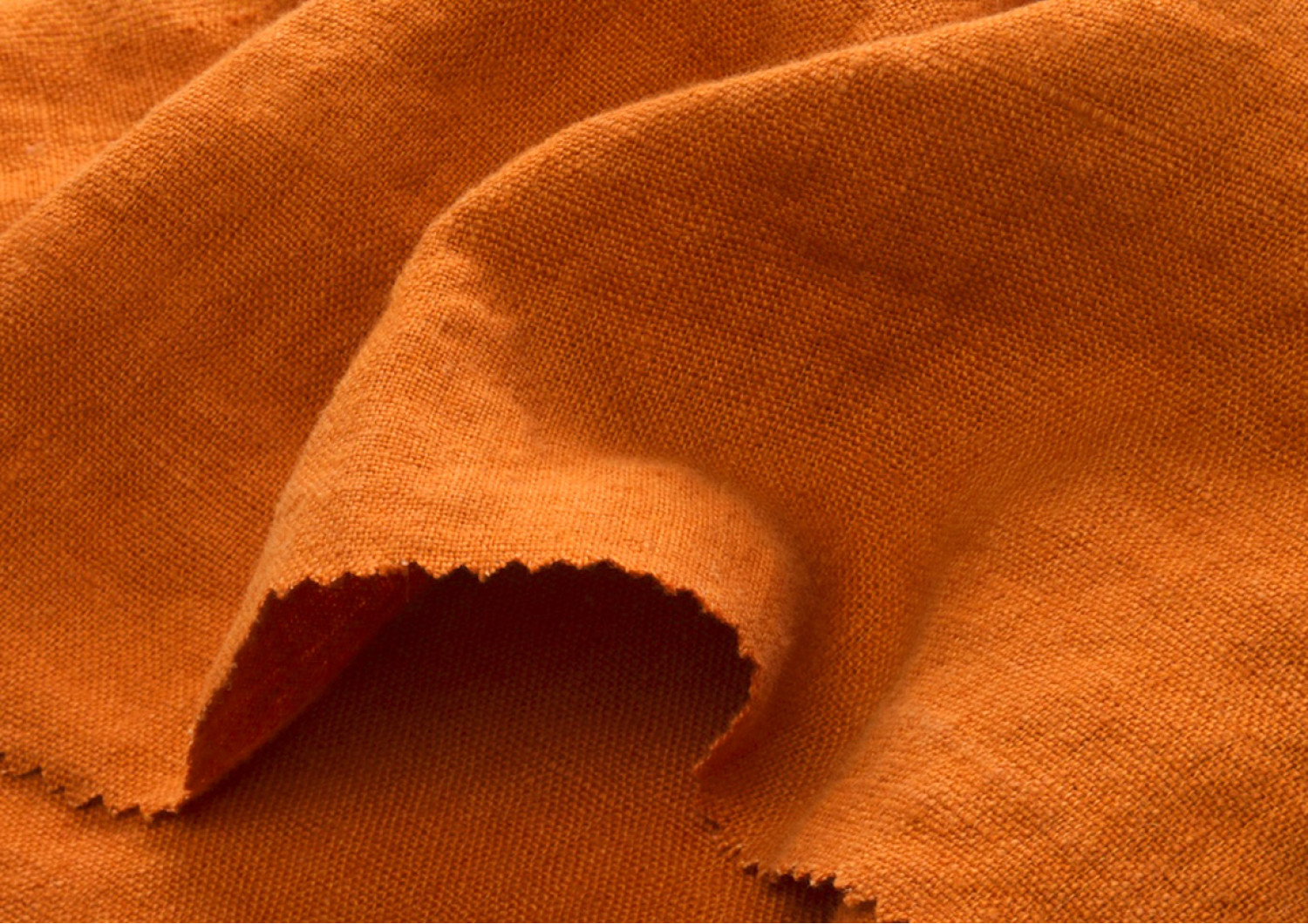 56% linen #4-SUN ORANGE stonewashed (170 g/m² 140 cm)