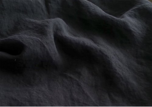 100% Leinen #Sale-2 BLACK stonewashed (~300 g/m2 - 140 cm) VERKAUF